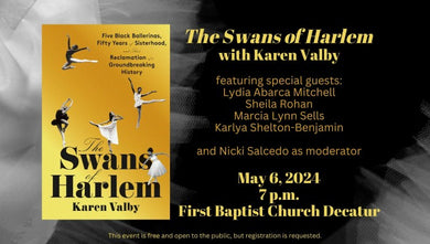 AUTHOR EVENT | The Swans of Harlem by Karen Valby | May 6th at Decatur Library