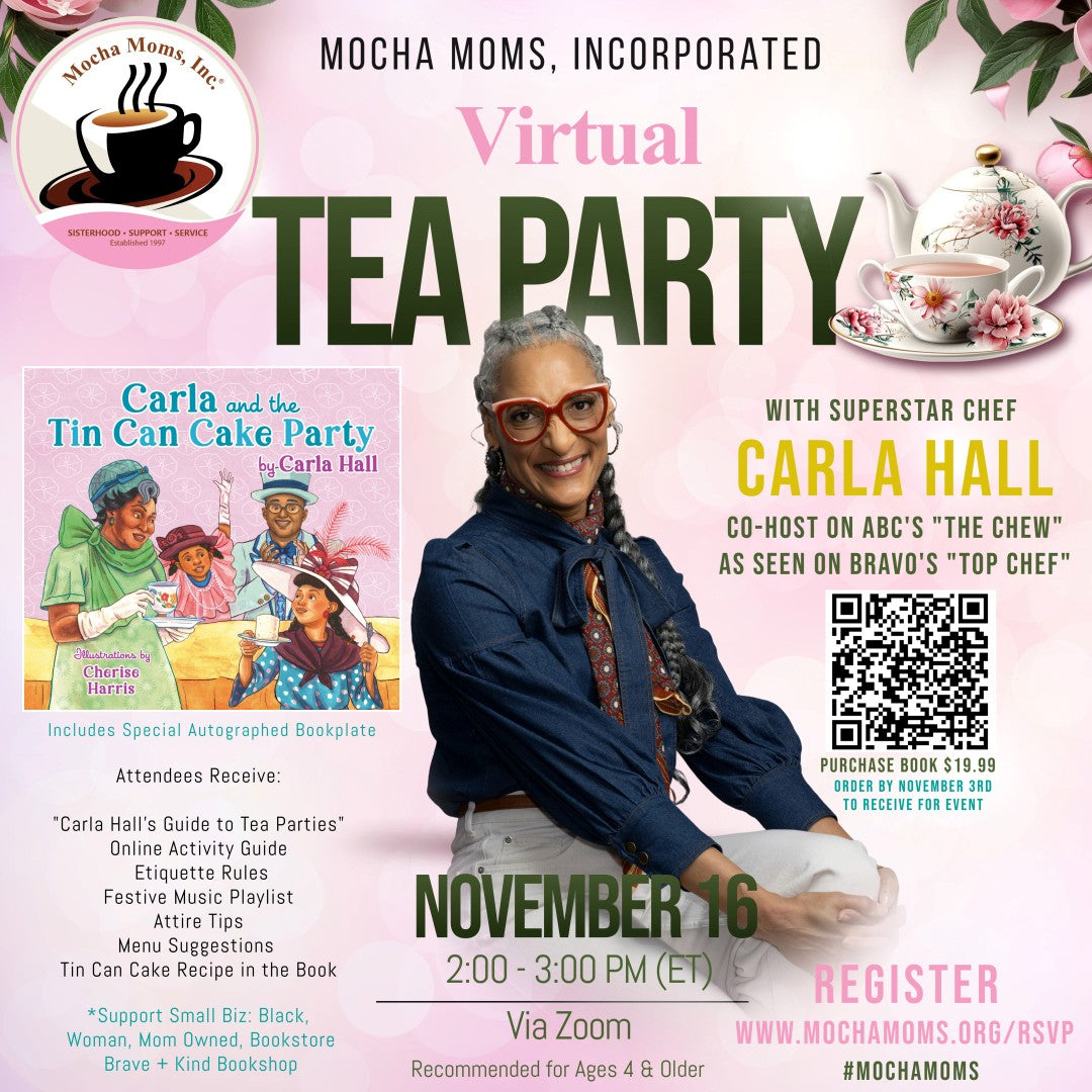 MOCHA MOMS VIRTUAL BOOK CLUB W/ TV Host Carla Hall | Nov. 16, 2P EST