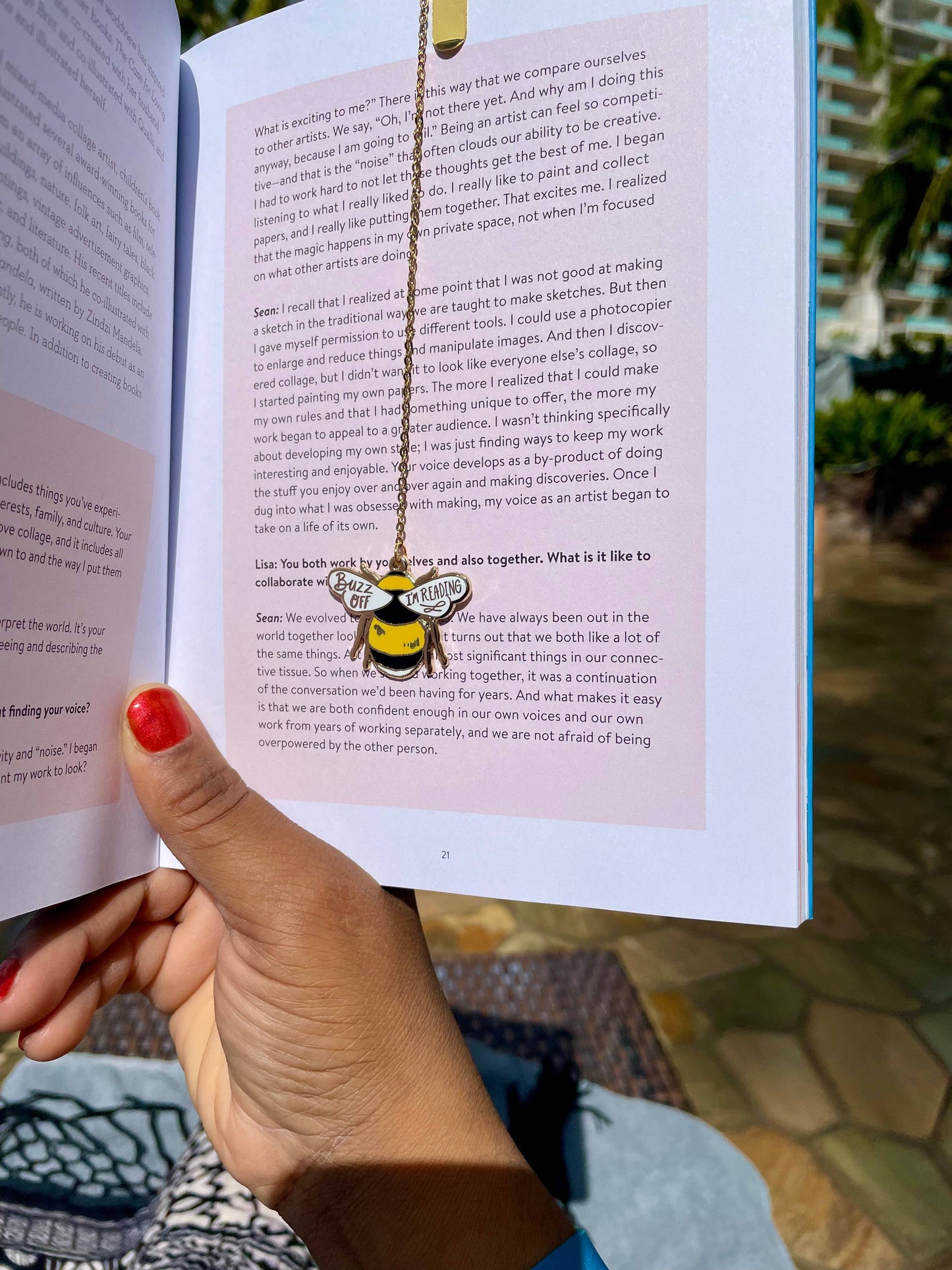 Bumble Bee Enamel Pin Bookmark