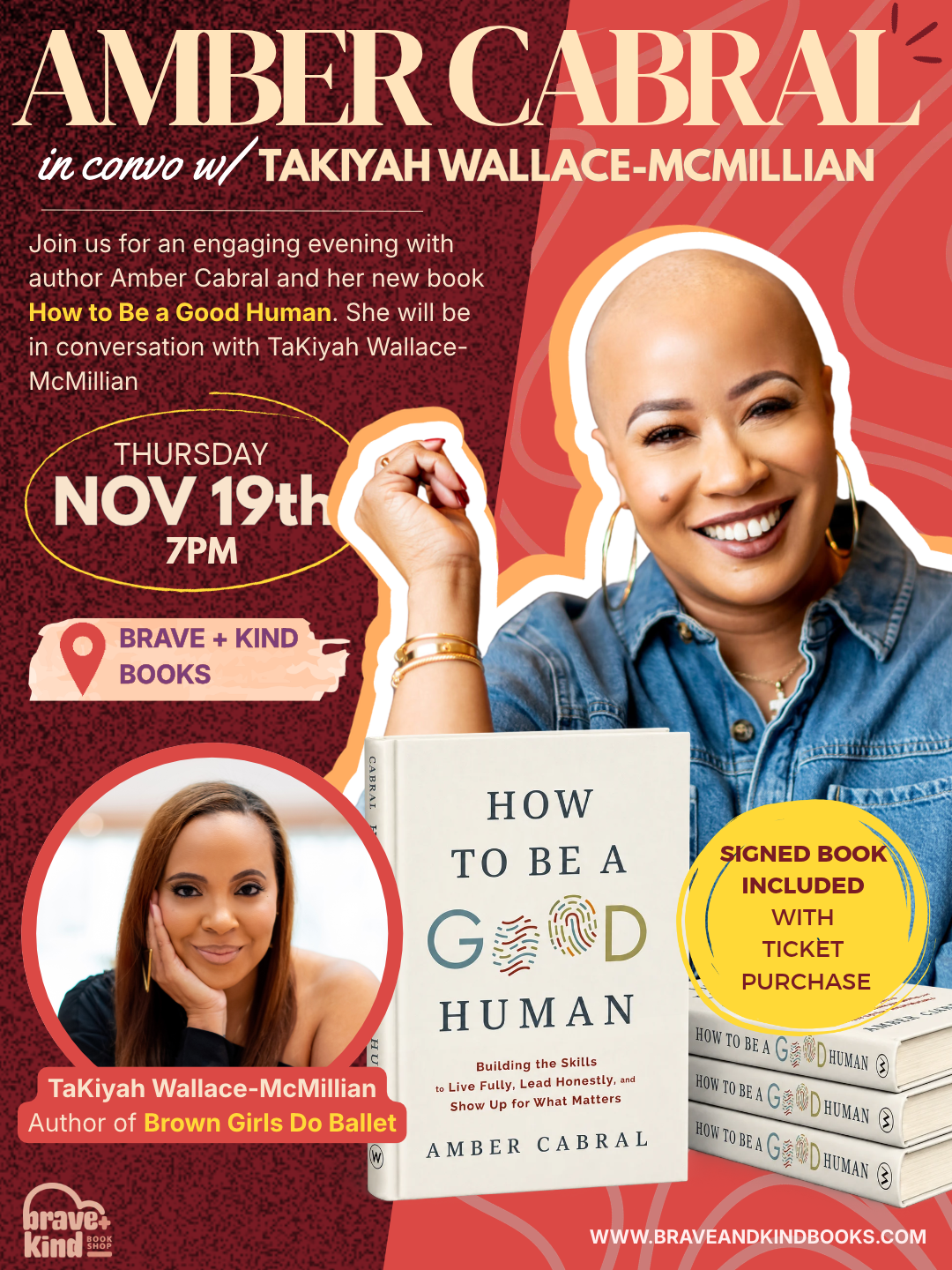 AUTHOR EVENT: AMBER CABRAL brings HOW TO BE A GOOD HUMAN to Atlanta