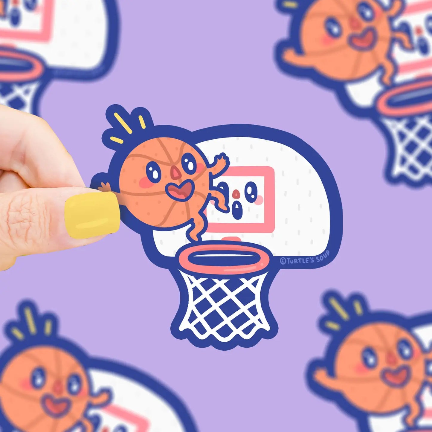 Kawaii Basketball Vinyl Sticker