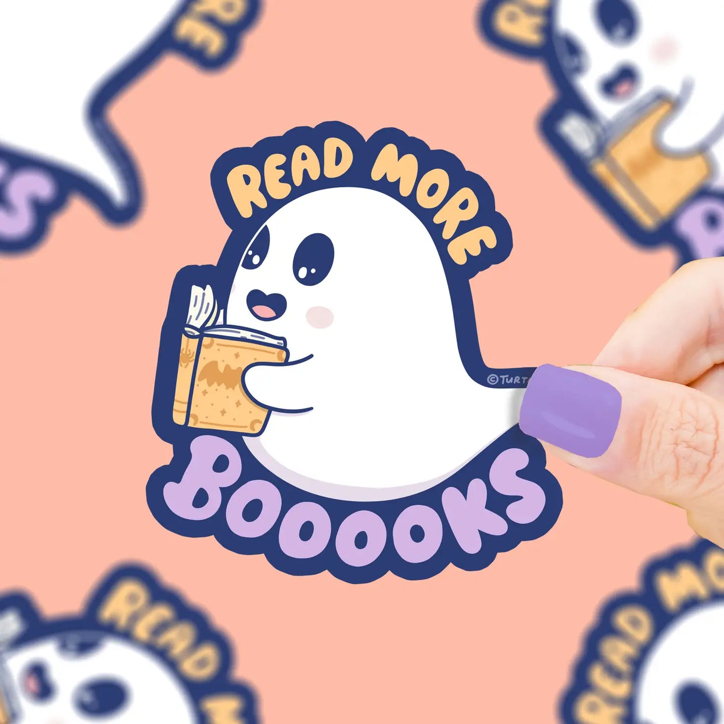 Read More Booooks Ghost Vinyl Sticker