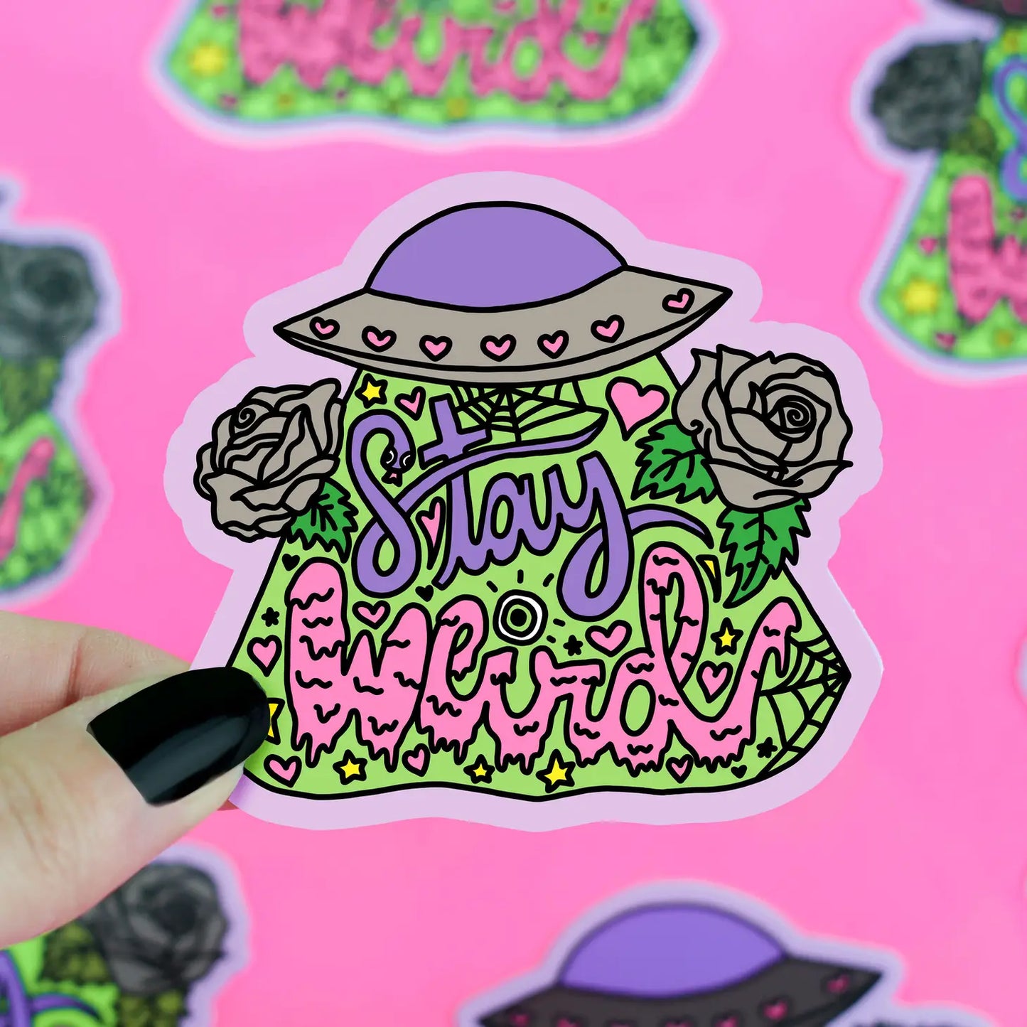 Stay Weird UFO Vinyl Sticker