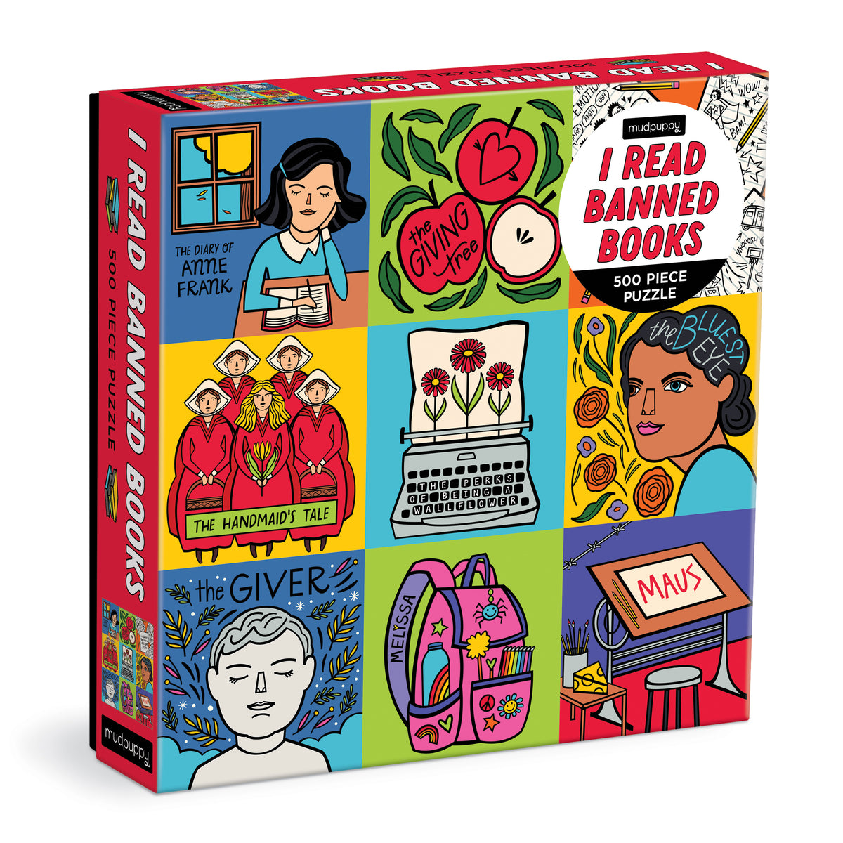 I Read Banned Books 500 Piece Family Puzzle | Mudpuppy (Author) + Laura Korzon (Unknown Contribution)