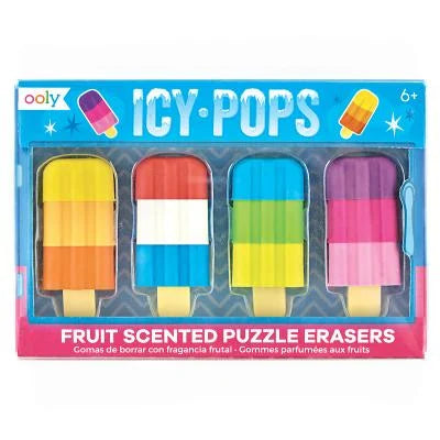 Icy Pops Scented Puzzle Erasers - Set of 4 | Ooly (Created by)