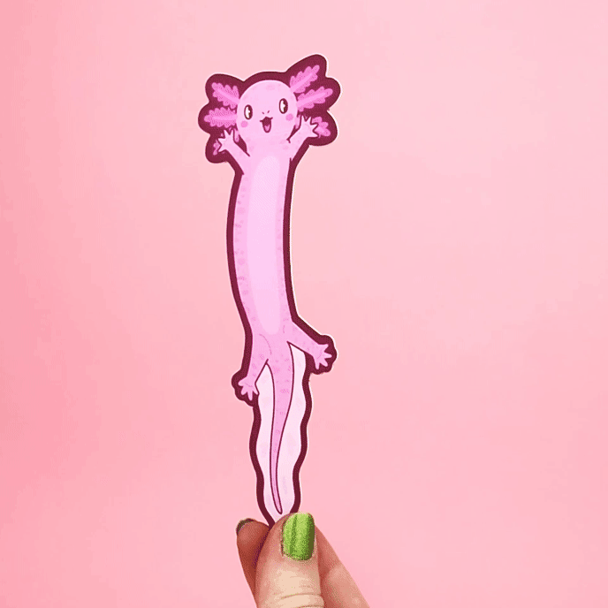 Wiggly Axolotl Bookmark