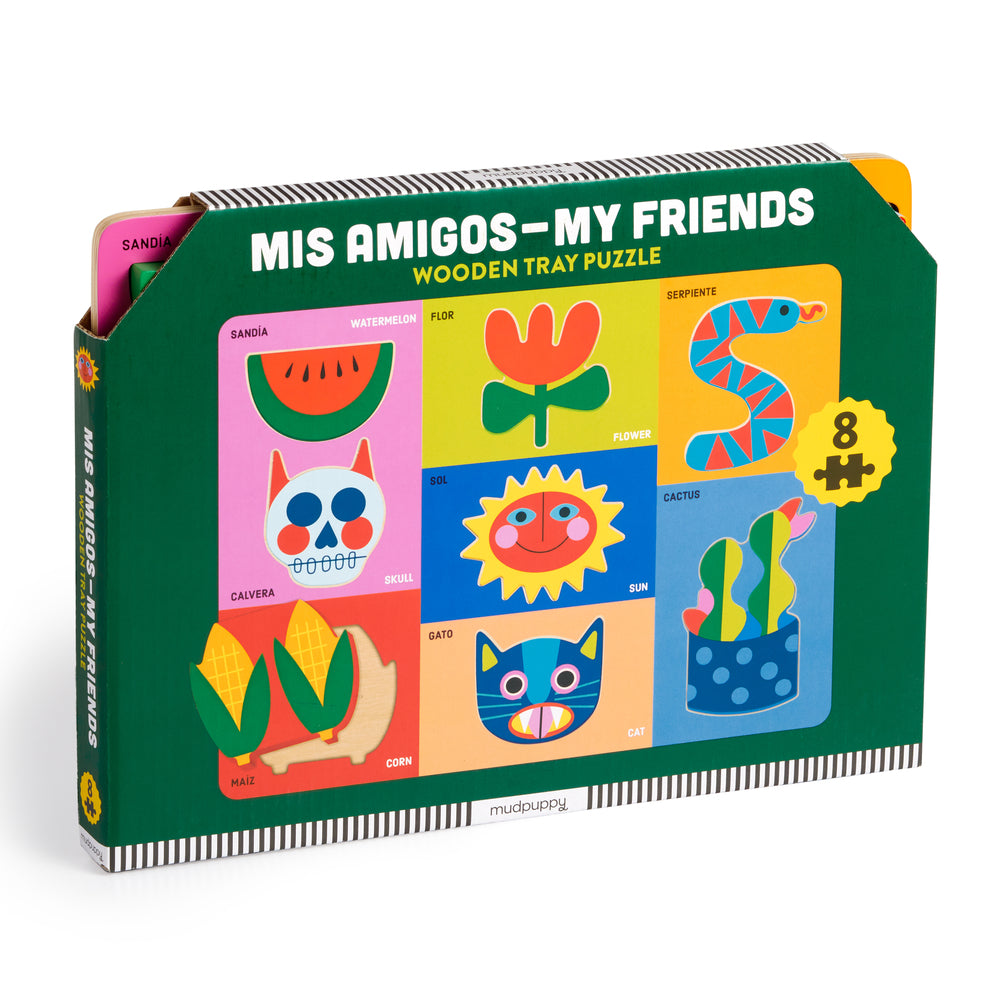 MIS Amigos-My Friends Wooden Tray Puzzle | Mudpuppy (Author) + Priscilla Moreno (Illustrated by)