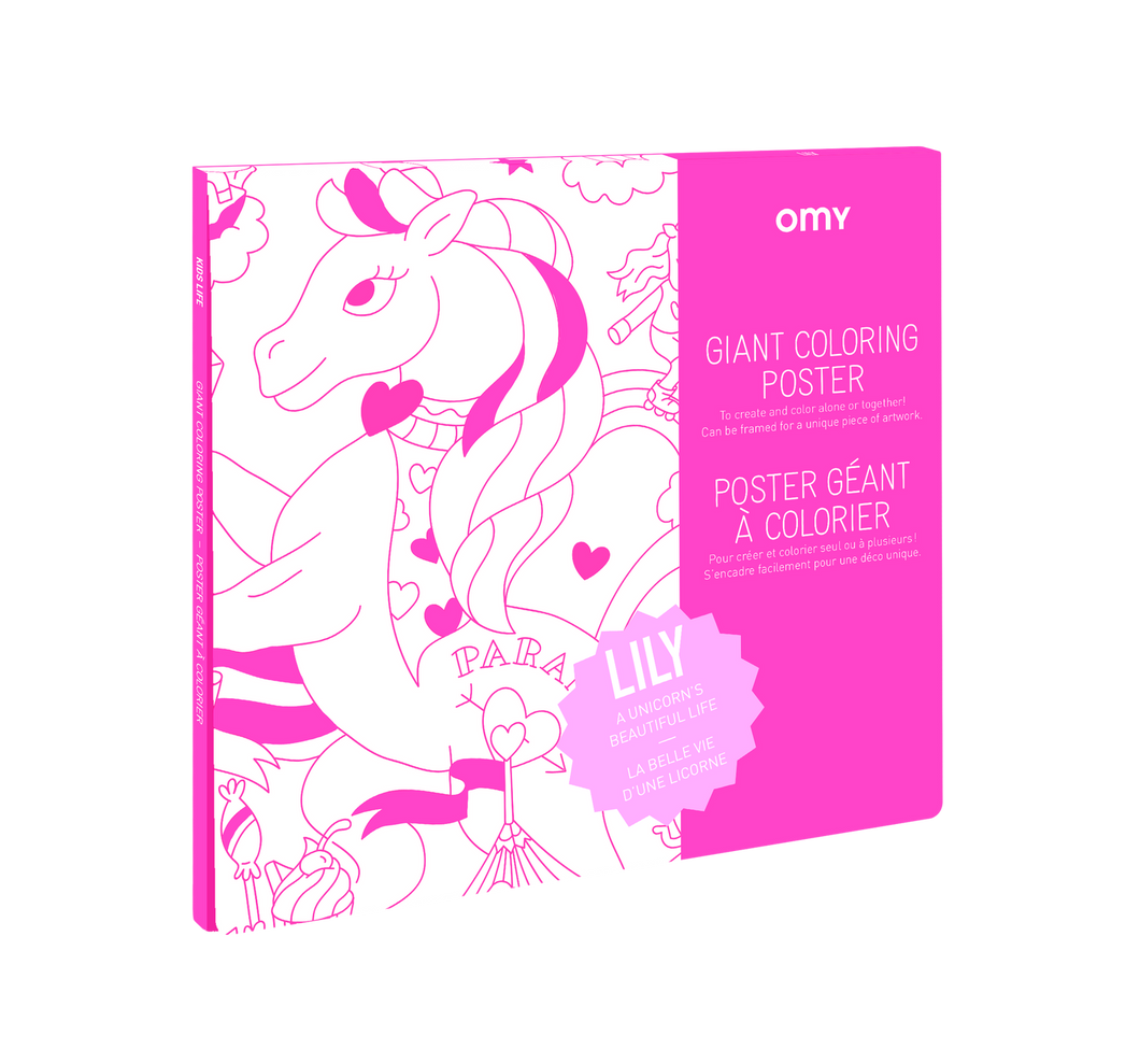 Lily Unicorn Giant Coloring Poster | OMY