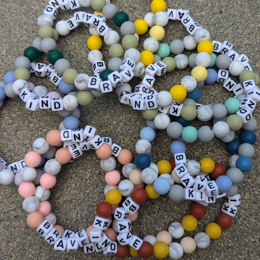 Brave + Kind Bracelet (assorted colors) | MLKD