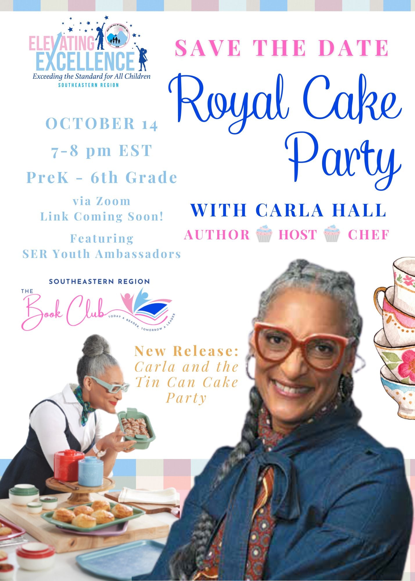 SER JACK AND JILL VIRTUAL BOOK CLUB W/ TV Host Carla Hall | OCT 14, 7P EST