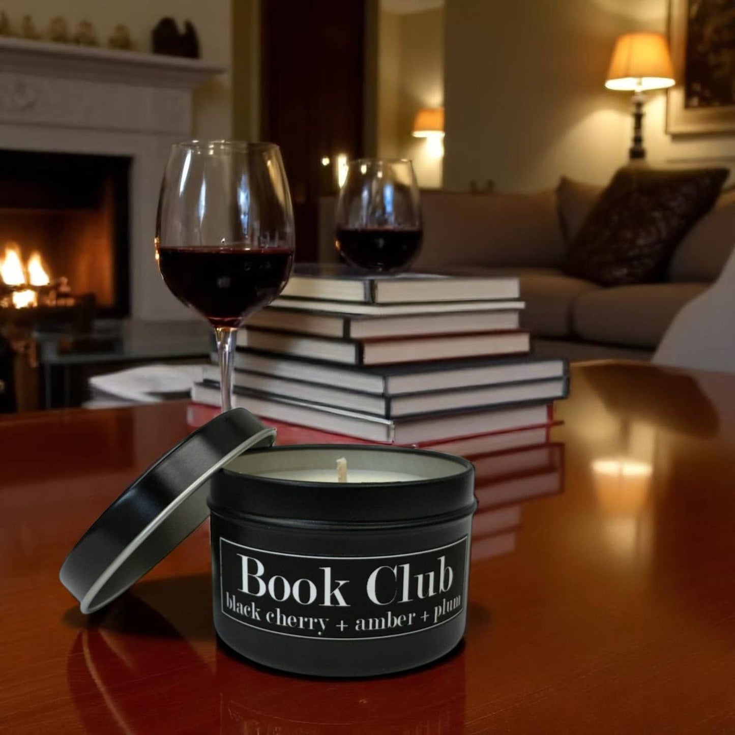 *New Scent* Book Club 4oz Candle Black Cherry + Amber + Plum