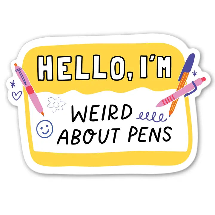 Weird About Pens sticker