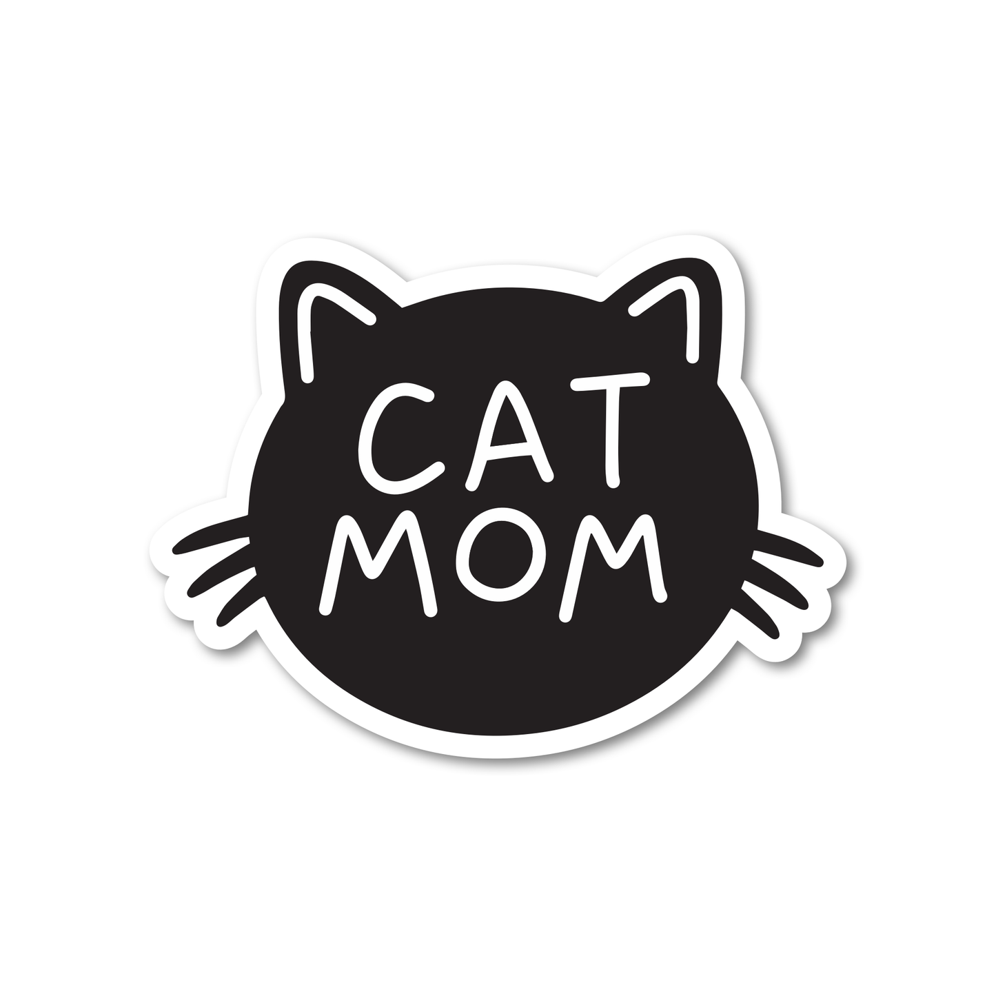 Cat Mom Paper Sticker