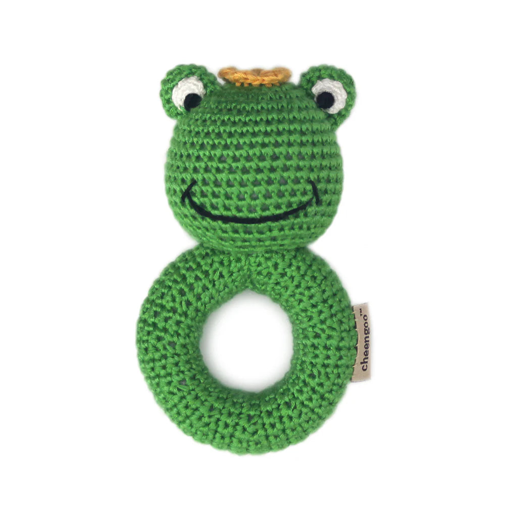 Frog Ring Hand Crocheted Rattle | Cheengoo