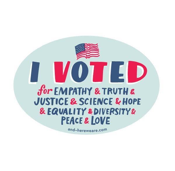 I Voted Election Vinyl Sticker - 2024 Election