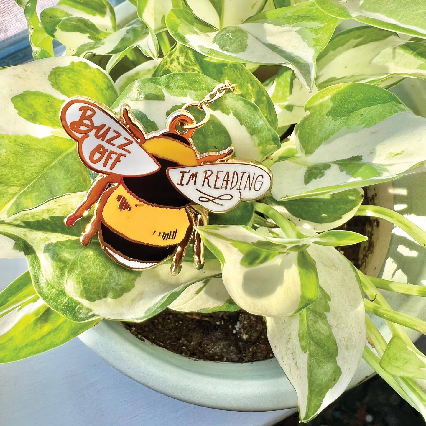 Bumble Bee Enamel Pin Bookmark