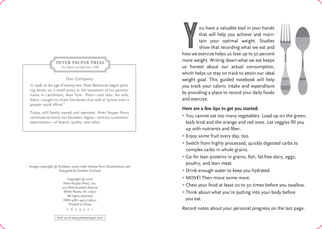 Daily Food Journal | Inc Peter Pauper Press