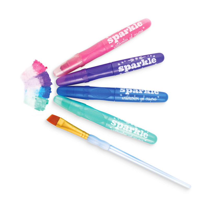 Rainbow Sparkle Watercolor Gel Crayons - set of 12 | ooly