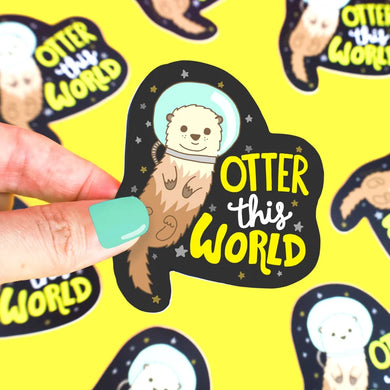 Otter This World Galaxy Vinyl Sticker | Turtle’s Soup