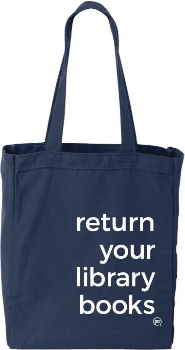 Return Your Library Books Navy Tote Bag | Truth & Gold