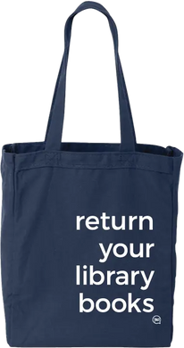 Return Your Library Books Navy Tote Bag | Truth & Gold