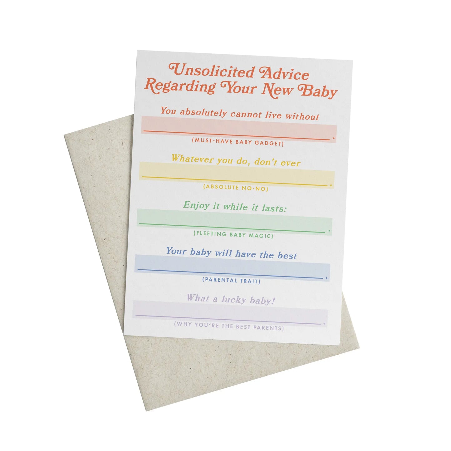 Unsolicited Baby Advice Card | Knot & Bow