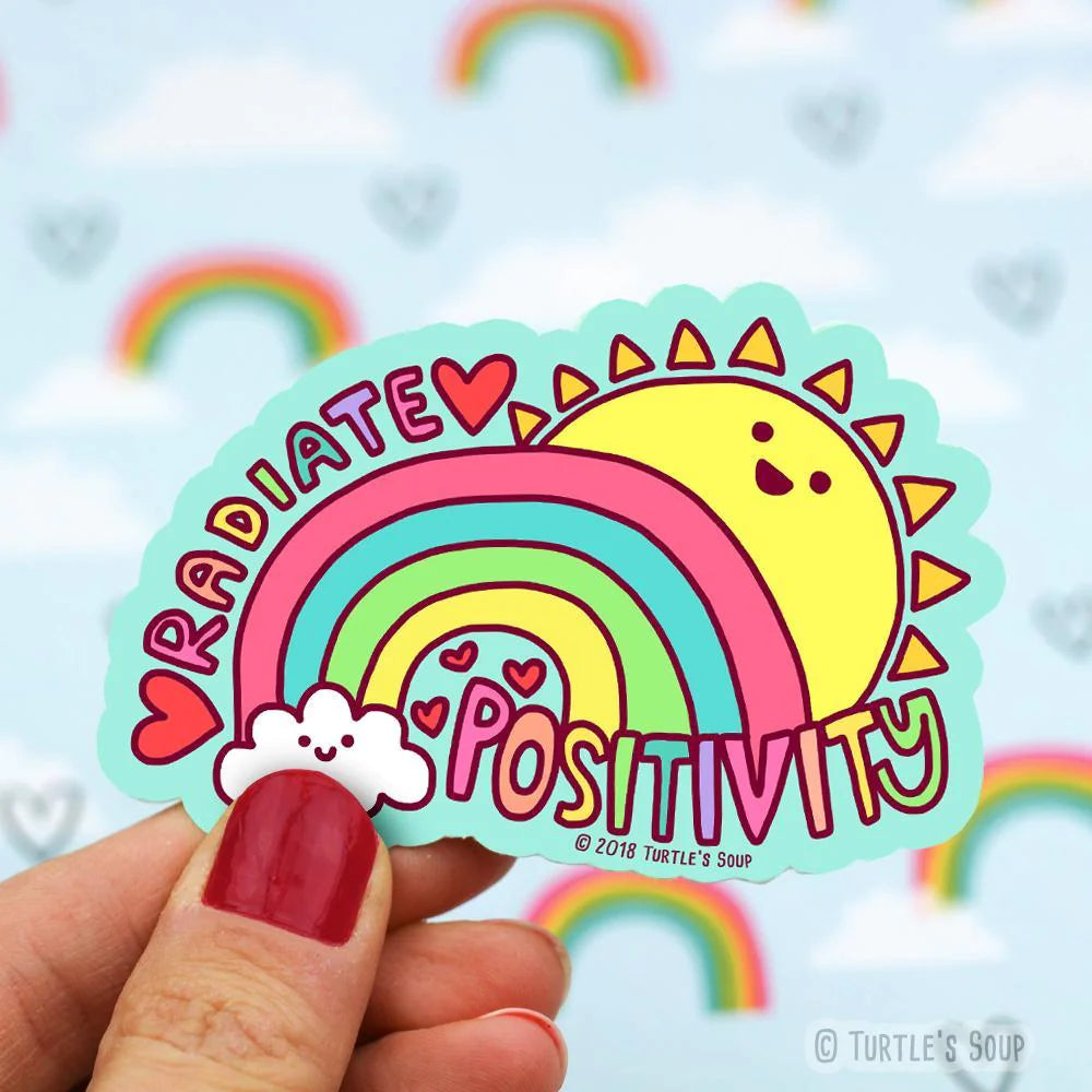 Radiate Positivity Vinyl Sticker | Turtle’s Soup