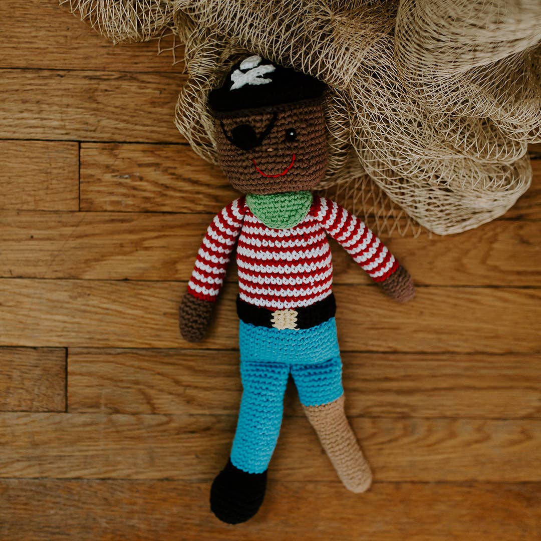 Peg Leg Pirate - Handmade Brown-Skinned Adventure Toy