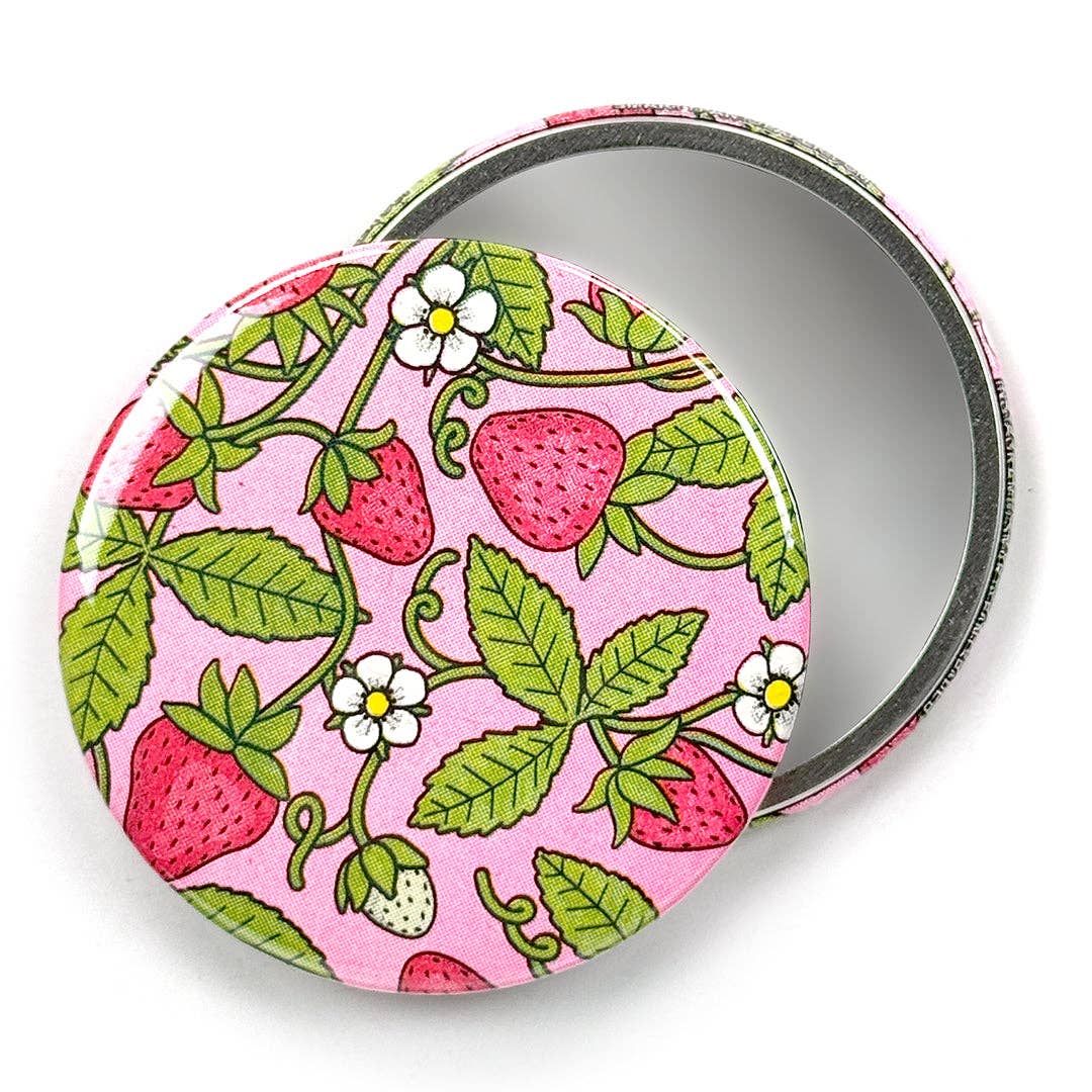 Strawberry pocket mirror