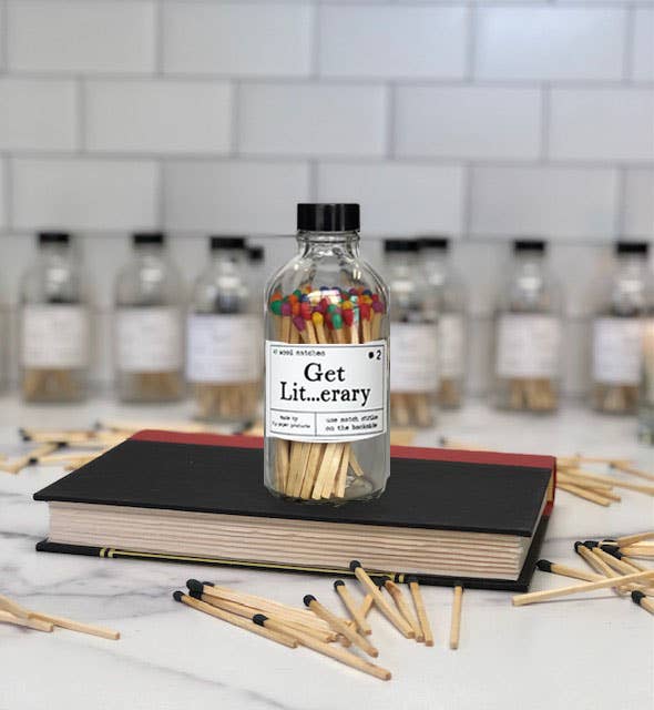 Get Lit...erary Rainbow  Safety Match Bottle