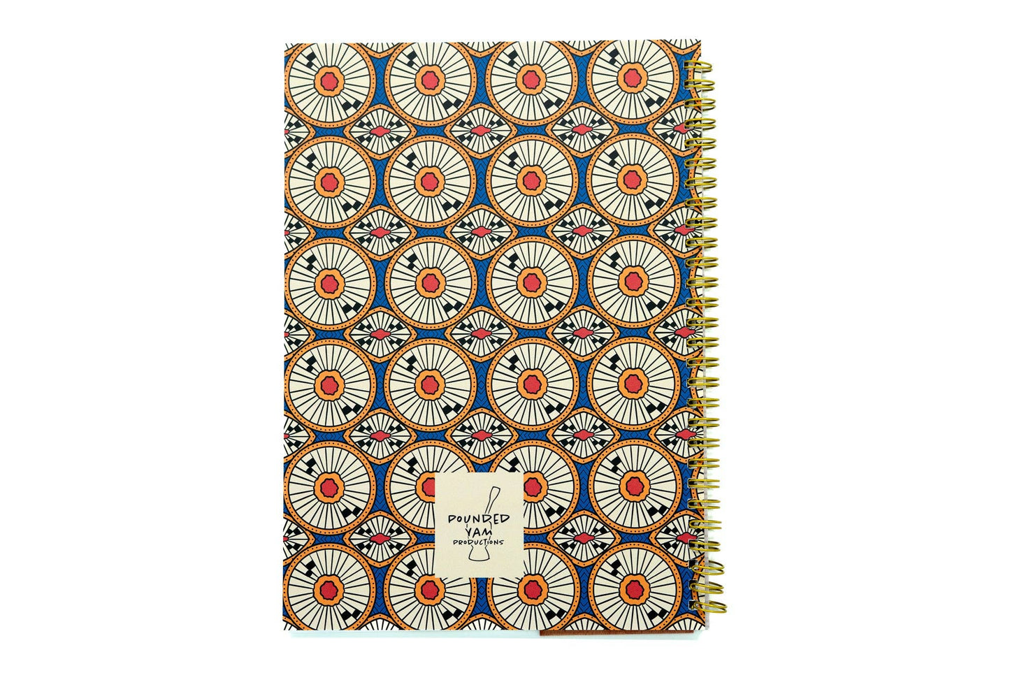 African Print Soft Cover Spiral Notebook - Circles