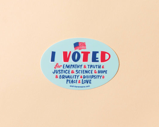 I Voted Election Vinyl Sticker - 2024 Election