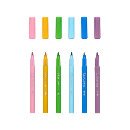 Silver Linings Outline Markers - set of 6 | OOLY