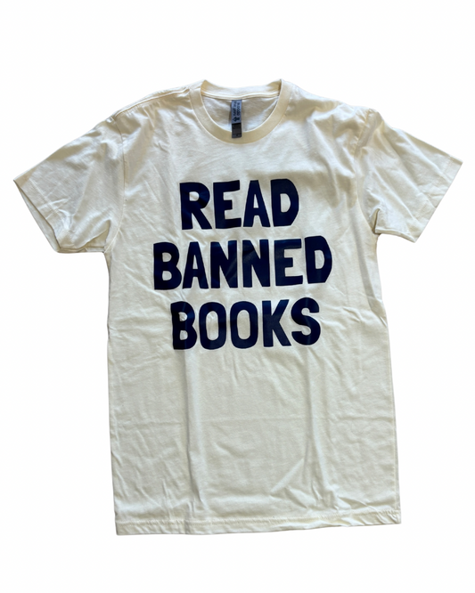 READ BANNED BOOKS TEE (Cream) | ADULT