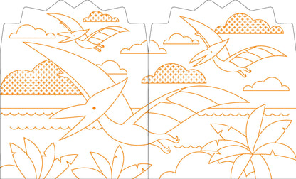 Coloring Book With Stickers: Dinosaurs