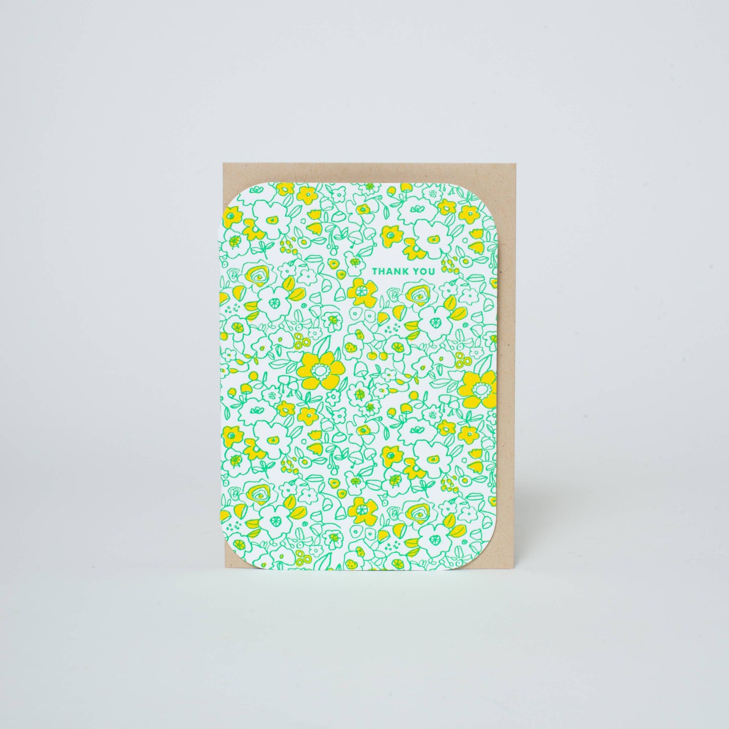 Boxed Set Thank You Floral Letterpress Greeting Cards by Egg Press