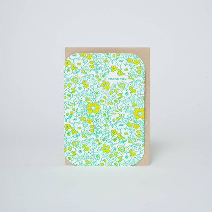 Boxed Set Thank You Floral Letterpress Greeting Cards by Egg Press