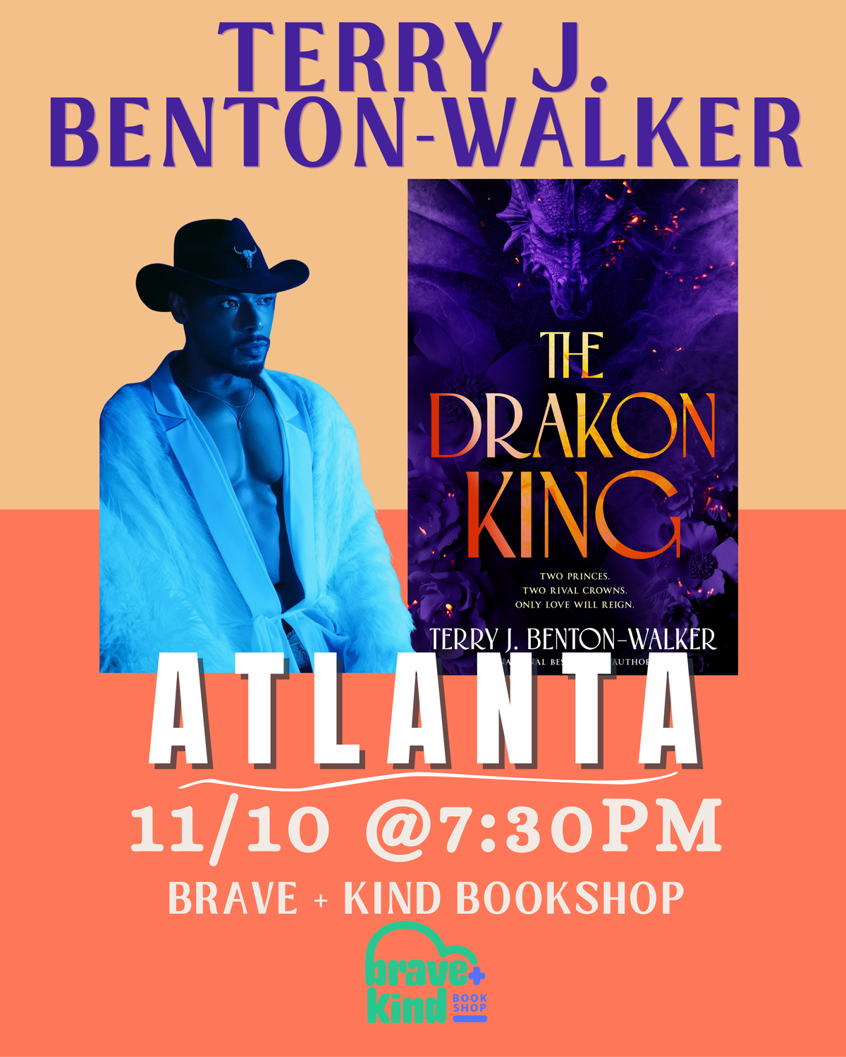 AUTHOR EVENT:  Terry J. Benton Walker shares new adult romantasy THE DRAKON KING| Nov 10th @ 7:30 pm