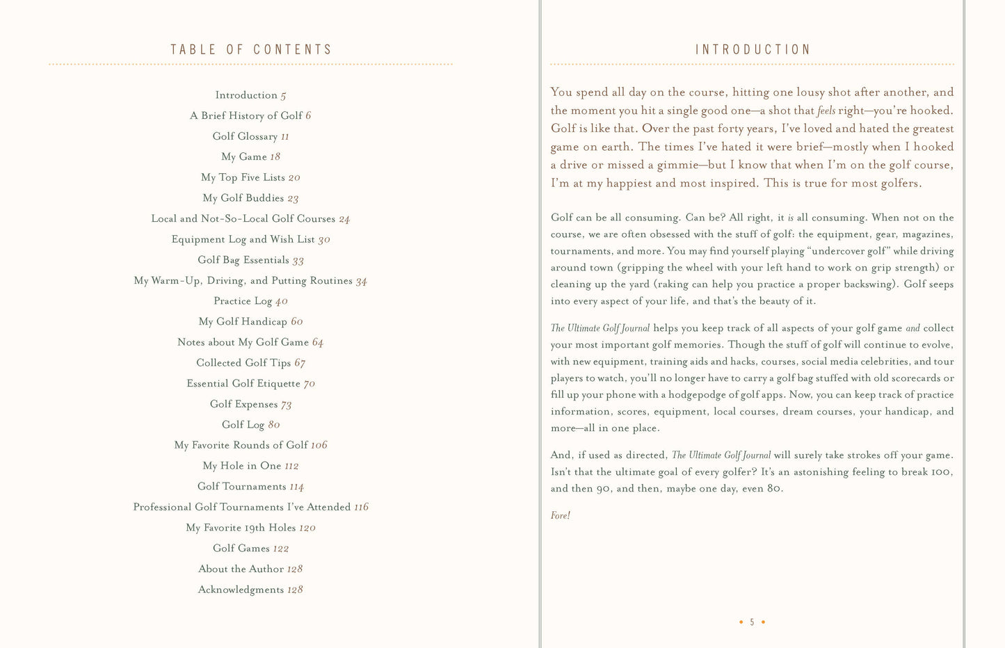 Ultimate Golf Journal