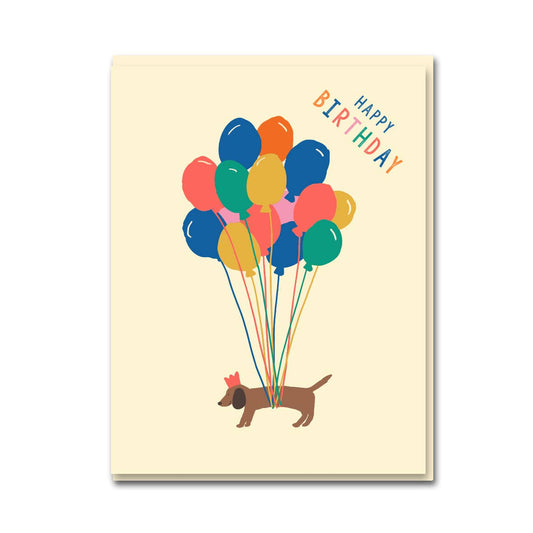 Sausage Dog Greeting Card by Emma Cooter Draws