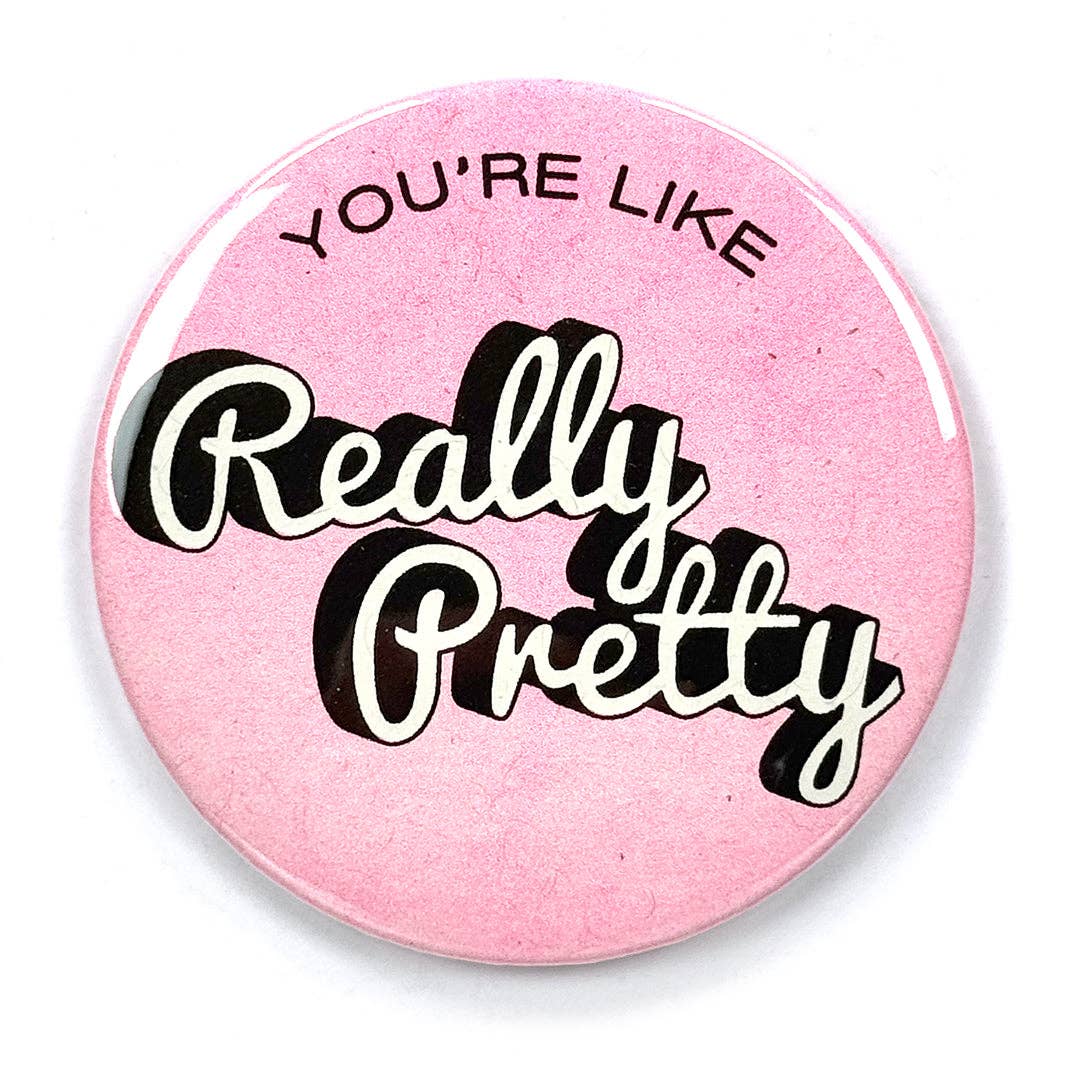 Pretty Risograph Pocket Mirror: Pink