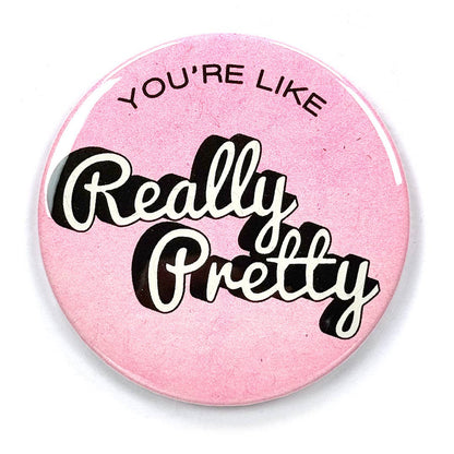 Pretty Risograph Pocket Mirror: Pink