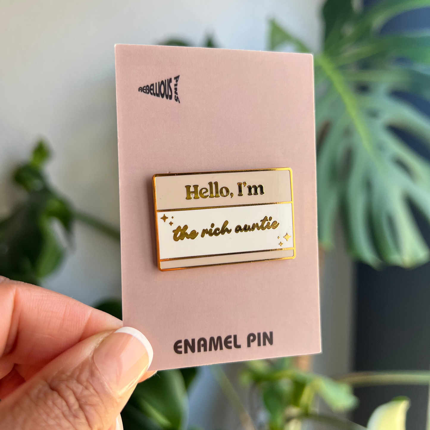 The Rich Auntie I Enamel Pin