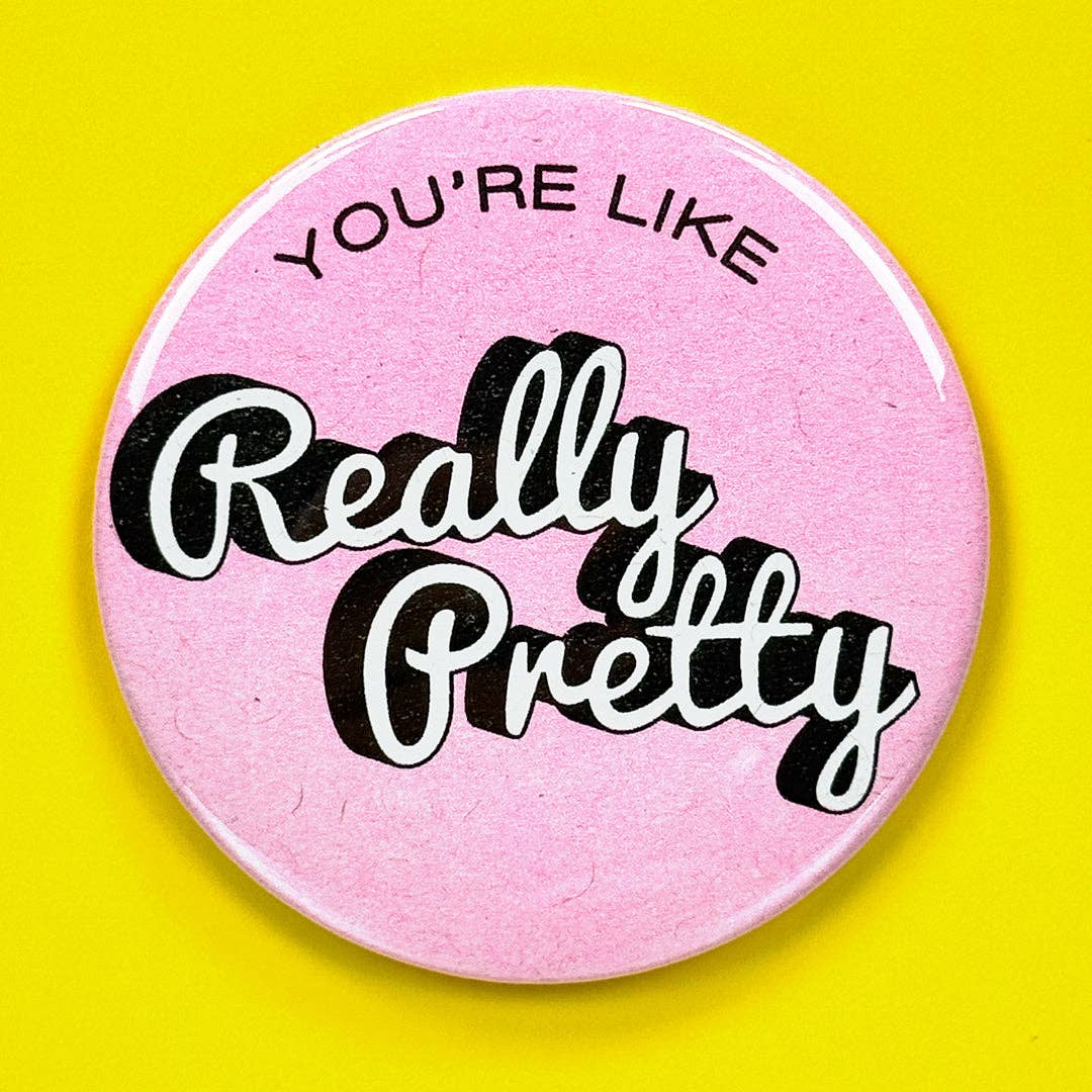 Pretty Risograph Pocket Mirror: Pink