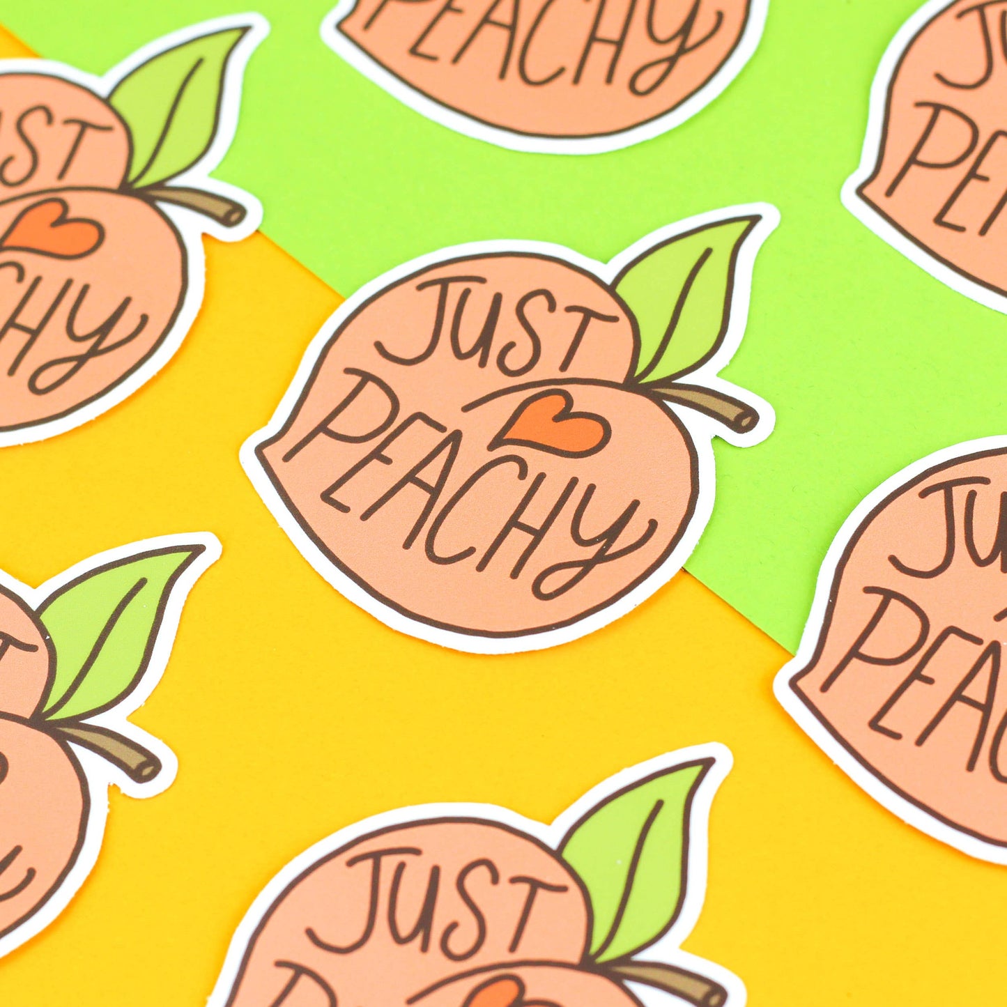 Just Peachy Fruit Keen Sarcastic Playful Vinyl Sticker