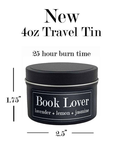 Book Lover 4oz Candle Lavender + Lemon + Jasmine