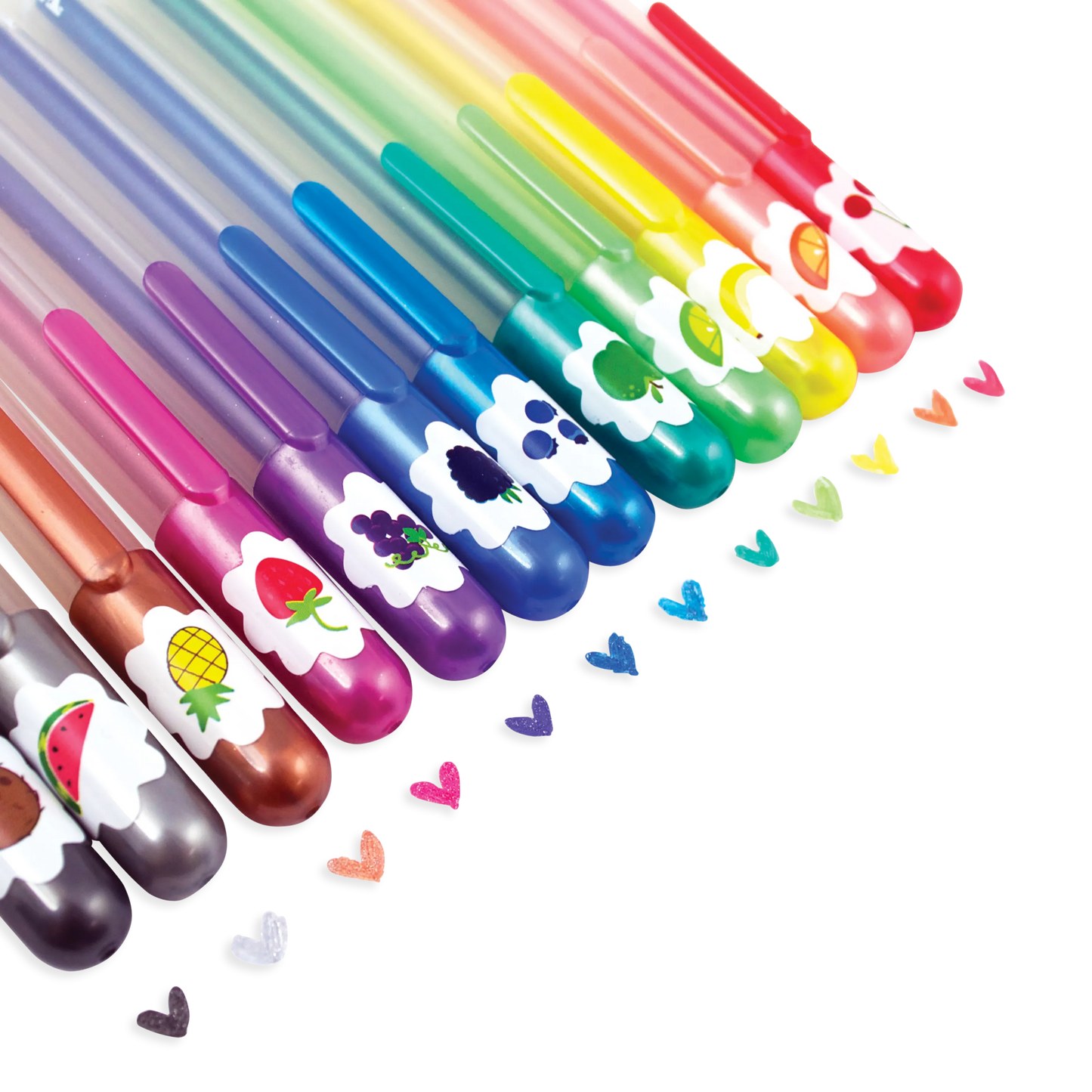 Yummy Yummy Scented Glitter Gel Pens - Set of 12