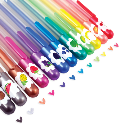 Yummy Yummy Scented Glitter Gel Pens - Set of 12