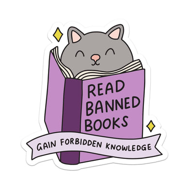 Read Banned Books Gain Forbidden Knowledge Sticker