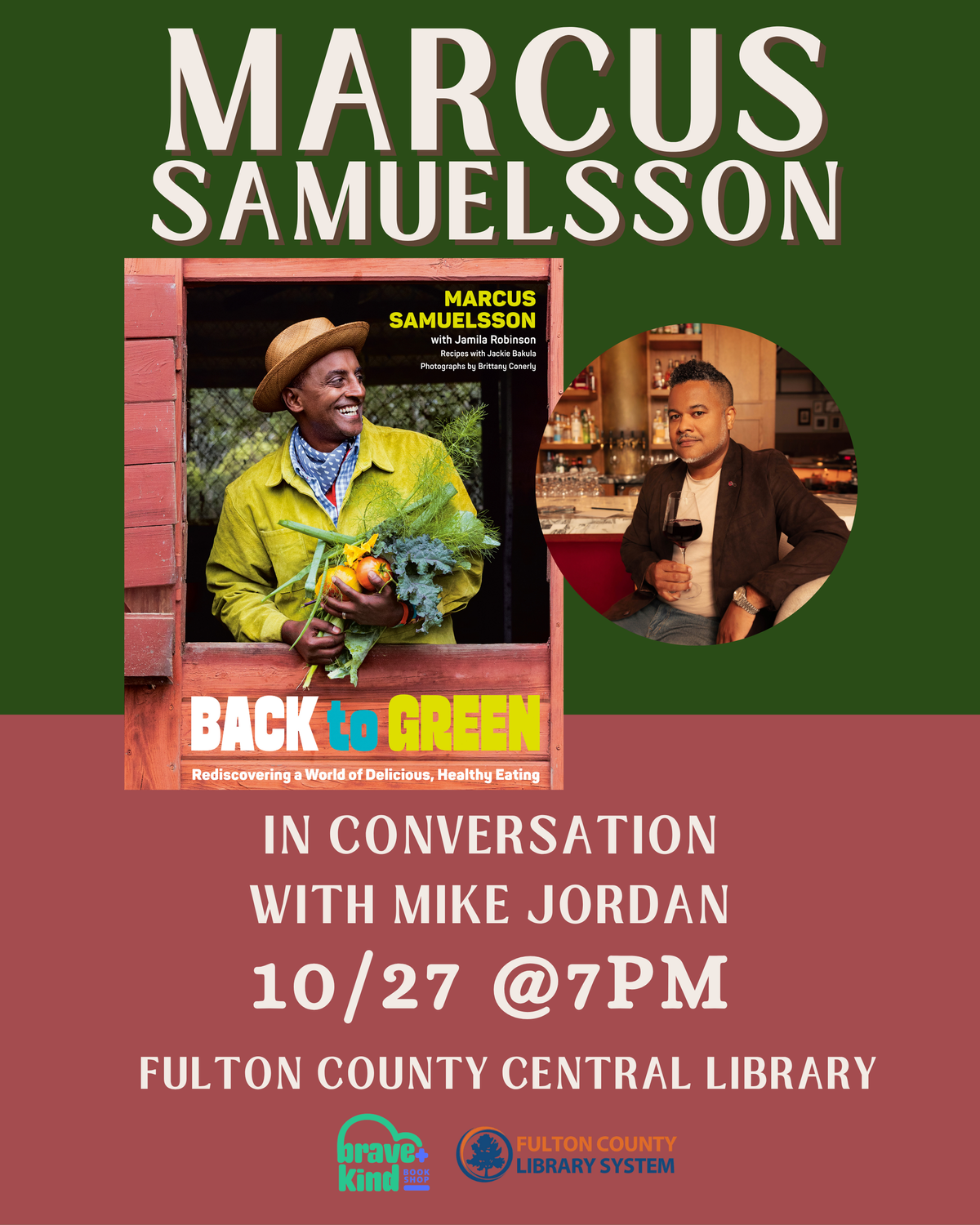 AUTHOR EVENT: Marcus Samuelsson goes BACK TO GREEN in ATLANTA | Oct 27th @ Fulton County Central Library